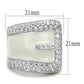 LOS804 - Rhodium 925 Sterling Silver Ring with AAA Grade CZ  in Clear-1