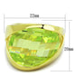 LOS823 - Gold 925 Sterling Silver Ring with Synthetic Synthetic Glass in Apple Green color-1