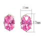 LOAS1369 - Sterling Silver Earrings with AAA Grade CZ in Pink-1