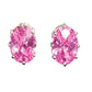 LOAS1369 - Sterling Silver Earrings with AAA Grade CZ in Pink-3