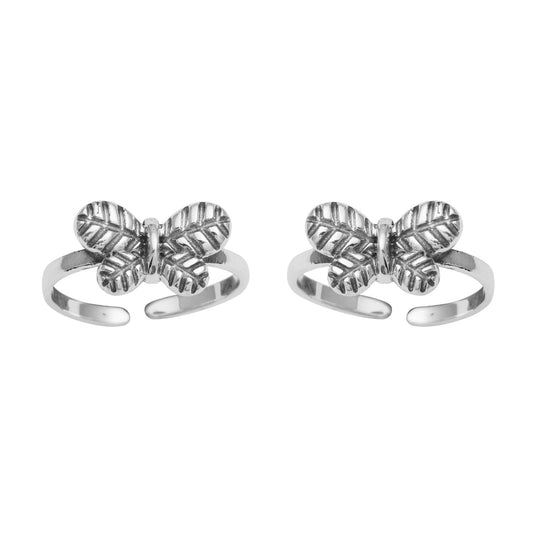 Butterfly Toe Ring - Sterling Silver-1