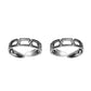 Geometric Pattern Toe Ring - Sterling Silver-1