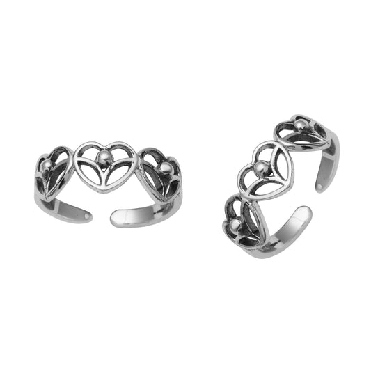 Heart Toe Ring – Sterling Silver-0