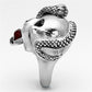 TK1038 - High polished (no plating) Stainless Steel Ring with Top Grade Crystal  in Multi Color-4