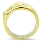 TK106G - IP Gold(Ion Plating) Stainless Steel Ring with No Stone-2