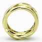 TK1107 - IP Gold(Ion Plating) Stainless Steel Ring with No Stone-2