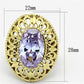 TK1110 - IP Gold(Ion Plating) Stainless Steel Ring with AAA Grade CZ  in Light Amethyst-1