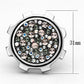 TK1113 - High polished (no plating) Stainless Steel Ring with Top Grade Crystal  in Multi Color-1