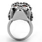 TK1117 - High polished (no plating) Stainless Steel Ring with Top Grade Crystal  in Siam-2