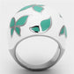 TK1137 - High polished (no plating) Stainless Steel Ring with Epoxy  in Emerald-2