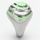 TK1140 - High polished (no plating) Stainless Steel Ring with Epoxy  in Emerald-3
