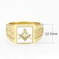 TK1159W - IP Gold(Ion Plating) Stainless Steel Ring with Top Grade Crystal  in Clear-1