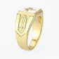 TK1159W - IP Gold(Ion Plating) Stainless Steel Ring with Top Grade Crystal  in Clear-3