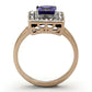 TK1162 - Two-Tone IP Rose Gold Stainless Steel Ring with AAA Grade CZ  in Tanzanite-2