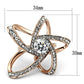 TK1170 - Two-Tone IP Rose Gold Stainless Steel Ring with AAA Grade CZ  in Clear-1
