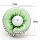 TK1171 - High polished (no plating) Stainless Steel Ring with Synthetic Pearl in White-1