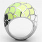 TK1174 - High polished (no plating) Stainless Steel Ring with Epoxy  in Multi Color-2