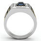 TK1180 - Two-Tone IP Gold (Ion Plating) Stainless Steel Ring with Top Grade Crystal  in Montana-2