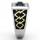 TK1180 - Two-Tone IP Gold (Ion Plating) Stainless Steel Ring with Top Grade Crystal  in Montana-3