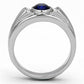 TK1184 - High polished (no plating) Stainless Steel Ring with Synthetic Synthetic Glass in Montana-2
