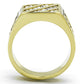 TK1189 - IP Gold(Ion Plating) Stainless Steel Ring with Top Grade Crystal  in Clear-2