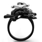 TK1204 - Two-Tone IP Black Stainless Steel Ring with Top Grade Crystal  in Black Diamond-2