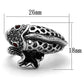 TK1215 - High polished (no plating) Stainless Steel Ring with Top Grade Crystal  in Siam-1