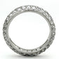 TK1225 - High polished (no plating) Stainless Steel Ring with AAA Grade CZ  in Clear-2