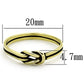 TK1239G - IP Gold(Ion Plating) Stainless Steel Ring with No Stone-1