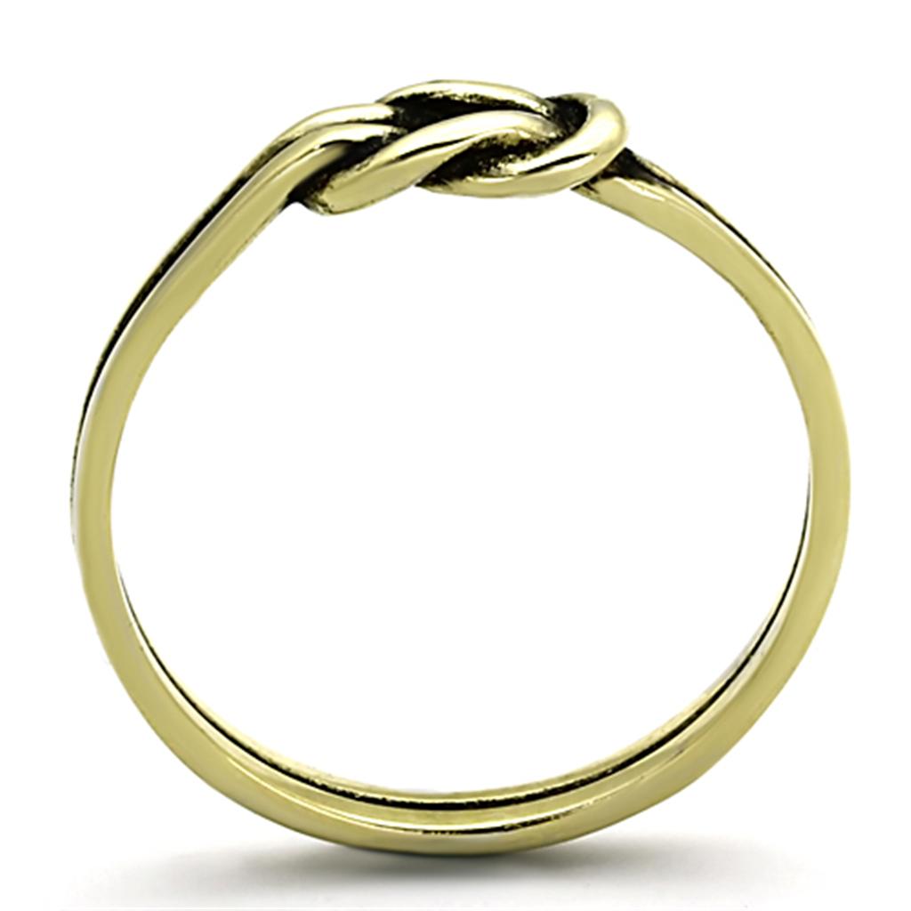 TK1239G - IP Gold(Ion Plating) Stainless Steel Ring with No Stone-2
