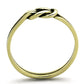 TK1239G - IP Gold(Ion Plating) Stainless Steel Ring with No Stone-2