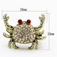 TK1290 - IP Gold(Ion Plating) Stainless Steel Ring with Top Grade Crystal  in Multi Color-1
