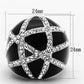 TK1306 - High polished (no plating) Stainless Steel Ring with Top Grade Crystal  in Clear-1