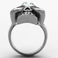TK1313 - High polished (no plating) Stainless Steel Ring with Top Grade Crystal  in Clear-2