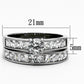 TK1321 - High polished (no plating) Stainless Steel Ring with AAA Grade CZ  in Clear-1