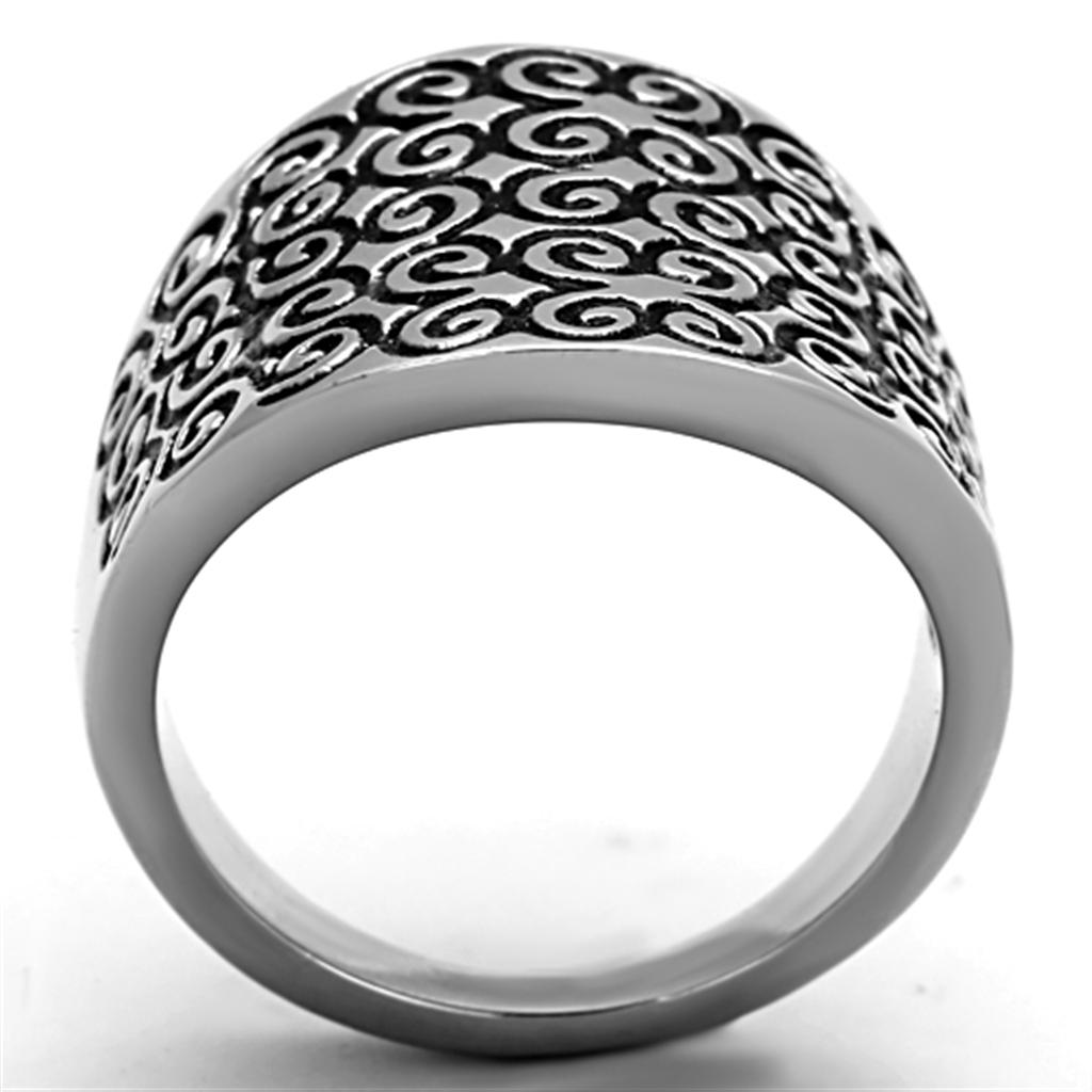TK1329 - High polished (no plating) Stainless Steel Ring with No Stone-2
