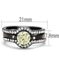TK1346DC - IP Light Black (IP Gun) & IP Dark Brown (IP coffee) Stainless Steel Ring with AAA Grade CZ  in Citrine Yellow-1