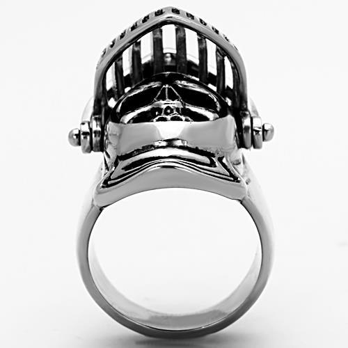 TK1348 - High polished (no plating) Stainless Steel Ring with No Stone-3
