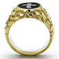 TK1358 - Two-Tone IP Gold (Ion Plating) Stainless Steel Ring with No Stone-2