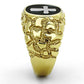 TK1358 - Two-Tone IP Gold (Ion Plating) Stainless Steel Ring with No Stone-3