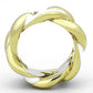 TK1369 - IP Gold(Ion Plating) Stainless Steel Ring with Epoxy  in White-2
