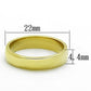 TK1375G - IP Gold(Ion Plating) Stainless Steel Ring with No Stone-1