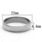 TK1375 - High polished (no plating) Stainless Steel Ring with No Stone-0