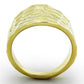 TK1383 - IP Gold(Ion Plating) Stainless Steel Ring with No Stone-2