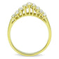 TK1384 - IP Gold(Ion Plating) Stainless Steel Ring with Top Grade Crystal  in Clear-2