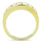 TK1386 - IP Gold(Ion Plating) Stainless Steel Ring with Top Grade Crystal  in Clear-2