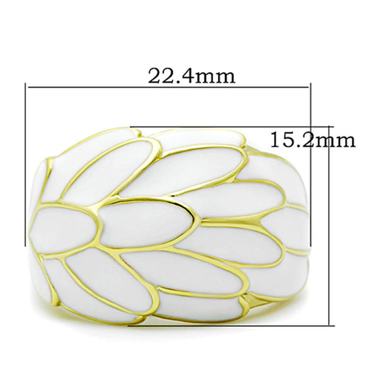 TK1387 - IP Gold(Ion Plating) Stainless Steel Ring with No Stone-1