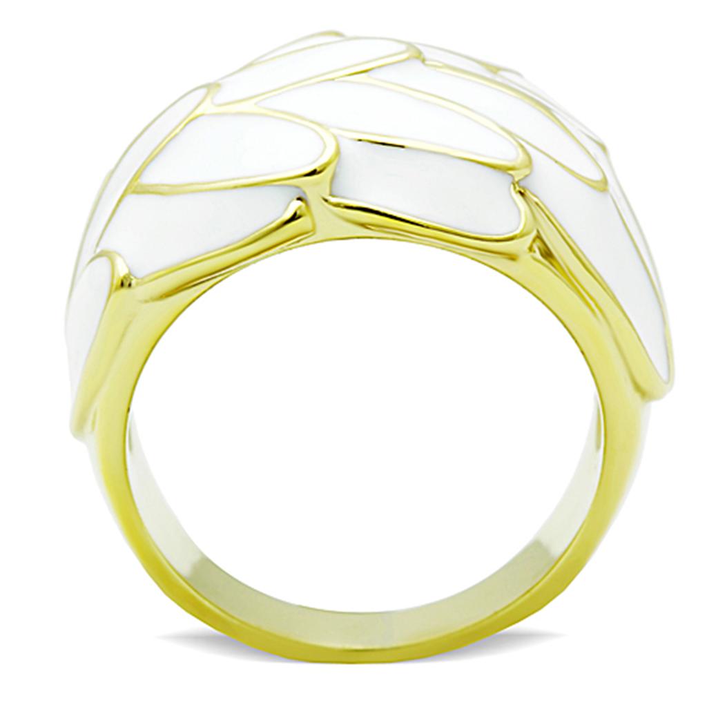 TK1387 - IP Gold(Ion Plating) Stainless Steel Ring with No Stone-2