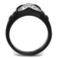 TK1388J - Two-Tone IP Black Stainless Steel Ring with Top Grade Crystal  in Siam-2