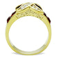 TK1388 - IP Gold(Ion Plating) Stainless Steel Ring with Top Grade Crystal  in Siam-2